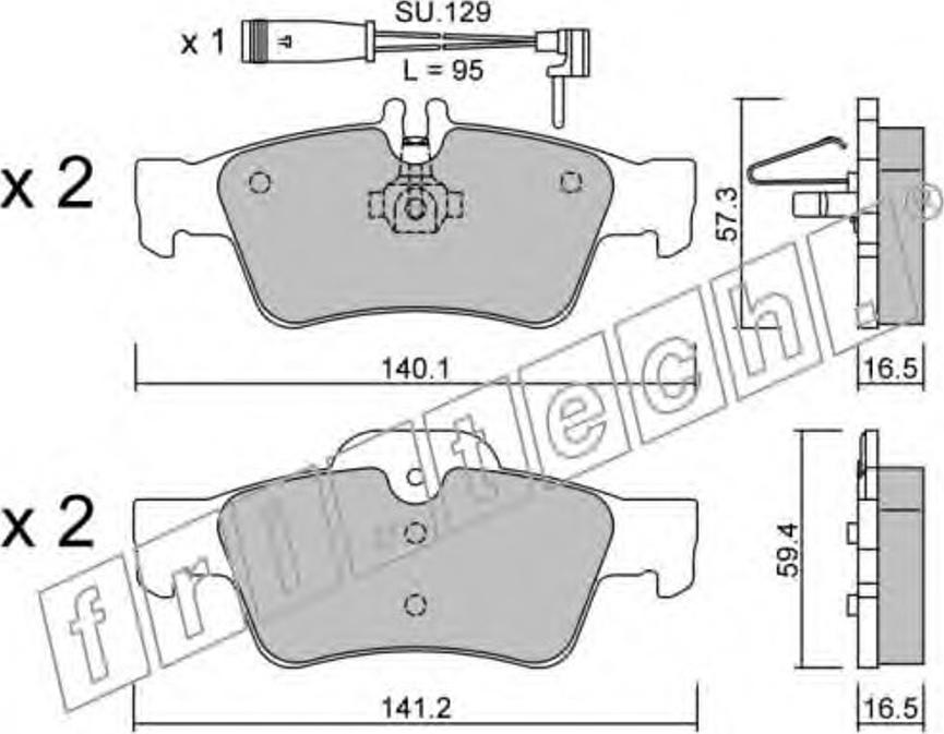 Fri.Tech. 5840W - Kit pastiglie freno, Freno a disco autozon.pro