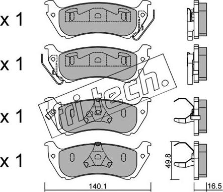 Fri.Tech. 586.0 - Kit pastiglie freno, Freno a disco autozon.pro