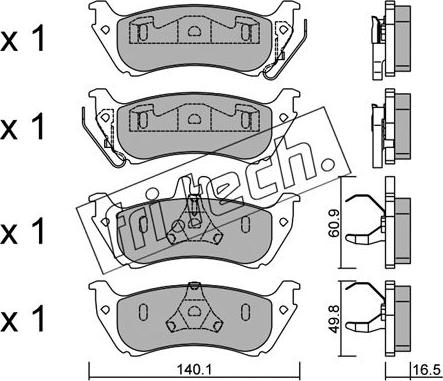 Fri.Tech. 586.1 - Kit pastiglie freno, Freno a disco autozon.pro