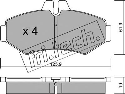 Fri.Tech. 588.0 - Kit pastiglie freno, Freno a disco autozon.pro