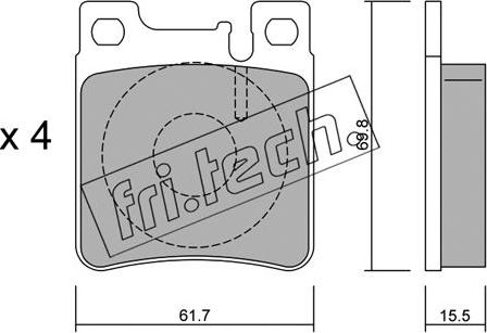 Fri.Tech. 583.0 - Kit pastiglie freno, Freno a disco autozon.pro