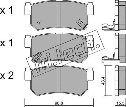 Fri.Tech. 535.0 - Kit pastiglie freno, Freno a disco autozon.pro