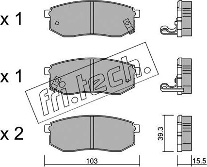 Fri.Tech. 530.0 - Kit pastiglie freno, Freno a disco autozon.pro