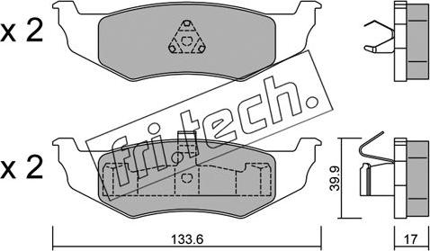 Fri.Tech. 538.0 - Kit pastiglie freno, Freno a disco autozon.pro