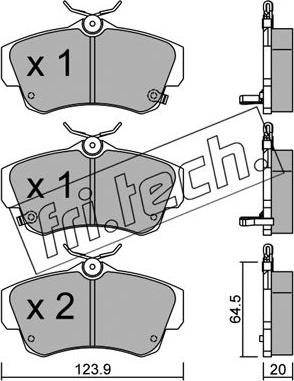 Fri.Tech. 537.0 - Kit pastiglie freno, Freno a disco autozon.pro