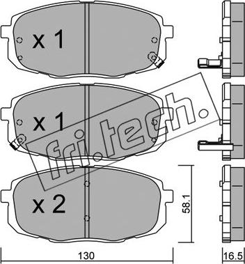 Fri.Tech. 529.0 - Kit pastiglie freno, Freno a disco autozon.pro