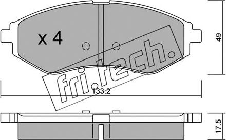 Fri.Tech. 524.0 - Kit pastiglie freno, Freno a disco autozon.pro