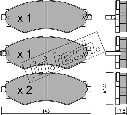 Fri.Tech. 525.0 - Kit pastiglie freno, Freno a disco autozon.pro