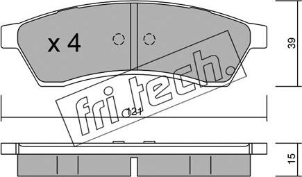 Fri.Tech. 526.0 - Kit pastiglie freno, Freno a disco autozon.pro