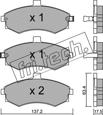 Fri.Tech. 520.0 - Kit pastiglie freno, Freno a disco autozon.pro