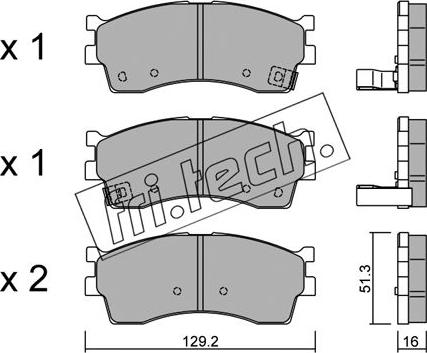 Fri.Tech. 528.0 - Kit pastiglie freno, Freno a disco autozon.pro