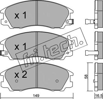 Fri.Tech. 522.0 - Kit pastiglie freno, Freno a disco autozon.pro