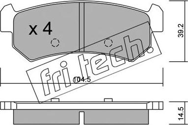 Fri.Tech. 527.0 - Kit pastiglie freno, Freno a disco autozon.pro