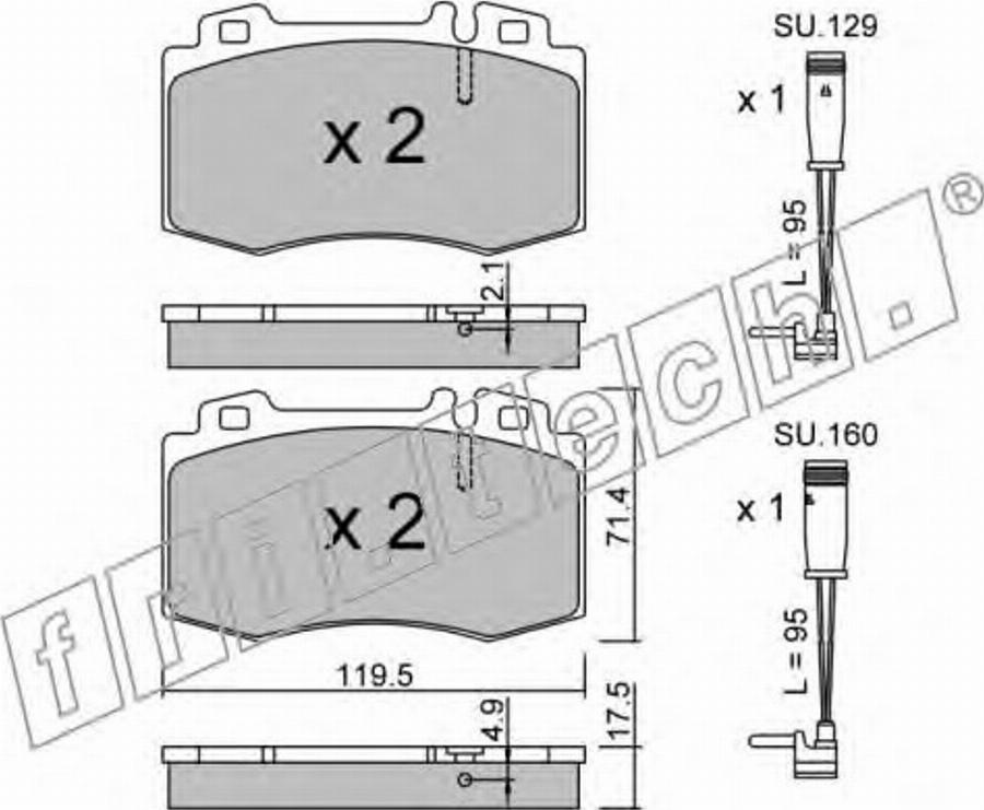 Fri.Tech. 5795W - Kit pastiglie freno, Freno a disco autozon.pro