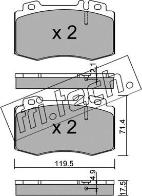 Fri.Tech. 579.5 - Kit pastiglie freno, Freno a disco autozon.pro