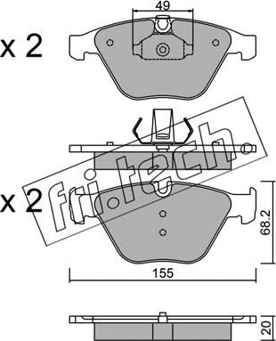 Fri.Tech. 574.9 - Kit pastiglie freno, Freno a disco autozon.pro