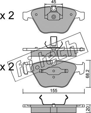 Fri.Tech. 574.4 - Kit pastiglie freno, Freno a disco autozon.pro