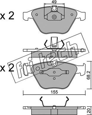 Fri.Tech. 574.0 - Kit pastiglie freno, Freno a disco autozon.pro