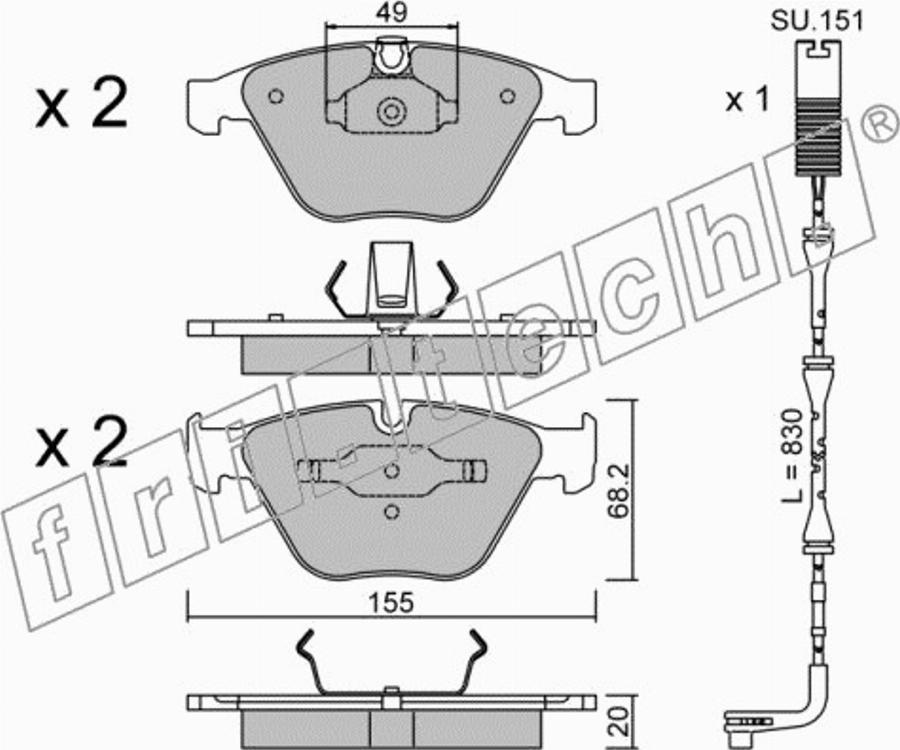 Fri.Tech. 574.1W - Kit pastiglie freno, Freno a disco autozon.pro