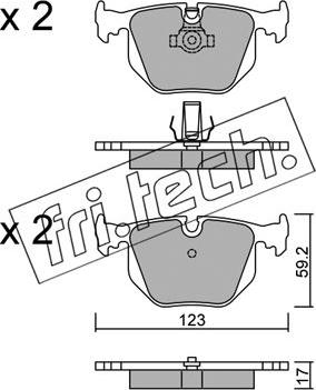 Fri.Tech. 576.0 - Kit pastiglie freno, Freno a disco autozon.pro