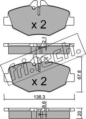 Fri.Tech. 578.0 - Kit pastiglie freno, Freno a disco autozon.pro