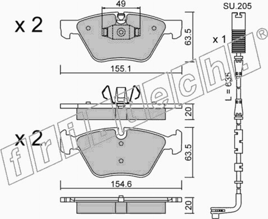 Fri.Tech. 573.5W - Kit pastiglie freno, Freno a disco autozon.pro