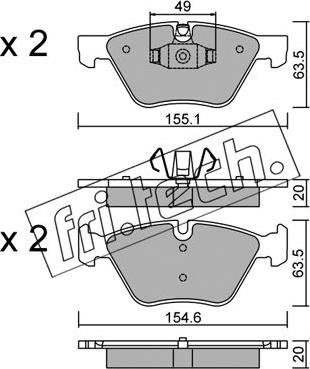 Fri.Tech. 573.5 - Kit pastiglie freno, Freno a disco autozon.pro