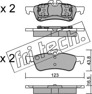 Fri.Tech. 572.0 - Kit pastiglie freno, Freno a disco autozon.pro