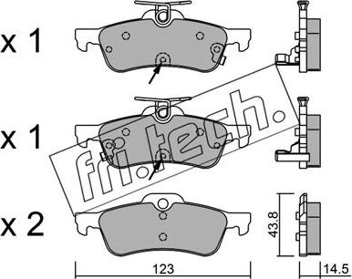 Fri.Tech. 572.2 - Kit pastiglie freno, Freno a disco autozon.pro