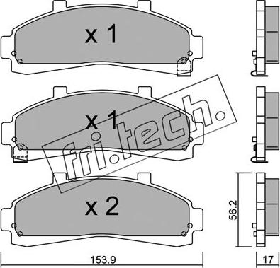 Fri.Tech. 699.0 - Kit pastiglie freno, Freno a disco autozon.pro