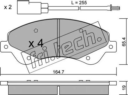 Fri.Tech. 695.0 - Kit pastiglie freno, Freno a disco autozon.pro