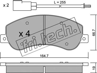 Fri.Tech. 696.0 - Kit pastiglie freno, Freno a disco autozon.pro