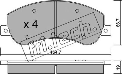 Fri.Tech. 696.1 - Kit pastiglie freno, Freno a disco autozon.pro