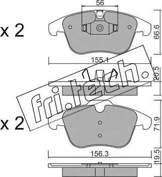 Fri.Tech. 691.6 - Kit pastiglie freno, Freno a disco autozon.pro