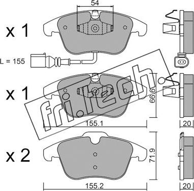 Fri.Tech. 691.1 - Kit pastiglie freno, Freno a disco autozon.pro