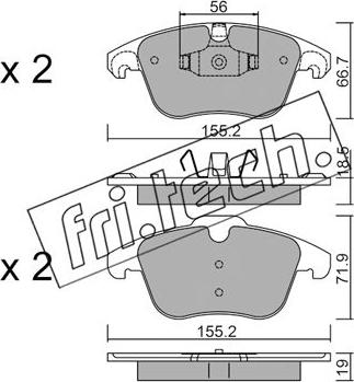 Fri.Tech. 691.3 - Kit pastiglie freno, Freno a disco autozon.pro