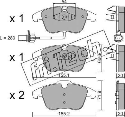 Fri.Tech. 691.2 - Kit pastiglie freno, Freno a disco autozon.pro