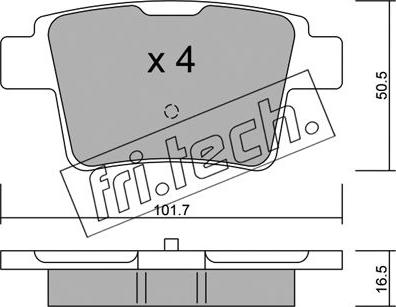 Fri.Tech. 693.0 - Kit pastiglie freno, Freno a disco autozon.pro