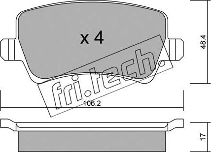 Fri.Tech. 692.0 - Kit pastiglie freno, Freno a disco autozon.pro