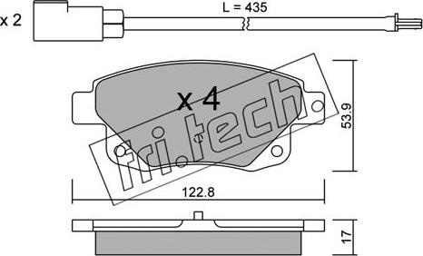 Fri.Tech. 697.0 - Kit pastiglie freno, Freno a disco autozon.pro