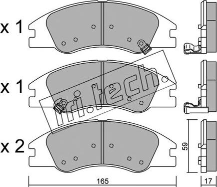 Fri.Tech. 646.0 - Kit pastiglie freno, Freno a disco autozon.pro