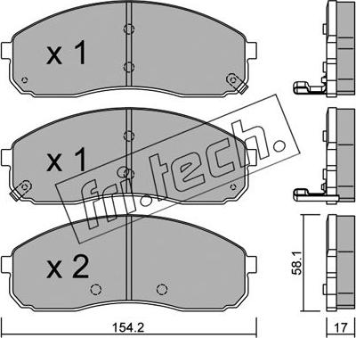 Fri.Tech. 647.0 - Kit pastiglie freno, Freno a disco autozon.pro