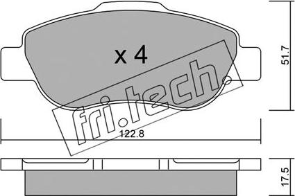 Fri.Tech. 654.0 - Kit pastiglie freno, Freno a disco autozon.pro