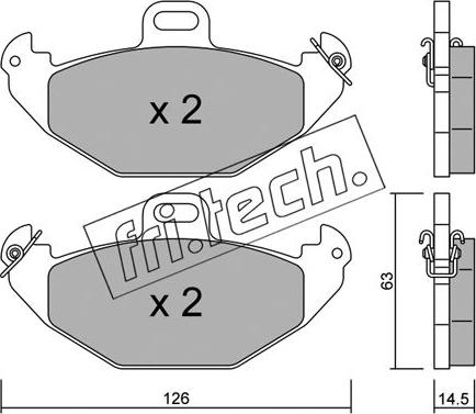 Fri.Tech. 650.0 - Kit pastiglie freno, Freno a disco autozon.pro