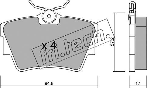 Fri.Tech. 651.0 - Kit pastiglie freno, Freno a disco autozon.pro