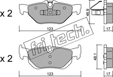 Fri.Tech. 658.0 - Kit pastiglie freno, Freno a disco autozon.pro