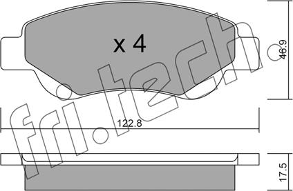 Fri.Tech. 653.0 - Kit pastiglie freno, Freno a disco autozon.pro