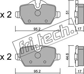 Fri.Tech. 657.0 - Kit pastiglie freno, Freno a disco autozon.pro