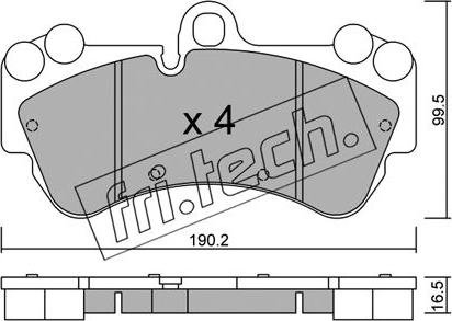 Fri.Tech. 669.0 - Kit pastiglie freno, Freno a disco autozon.pro