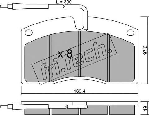 Fri.Tech. 664.0 - Kit pastiglie freno, Freno a disco autozon.pro